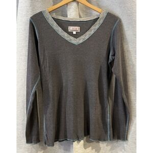 Vintage Energie Lace‎ Trim Top Women's Y2K Long Sleeve